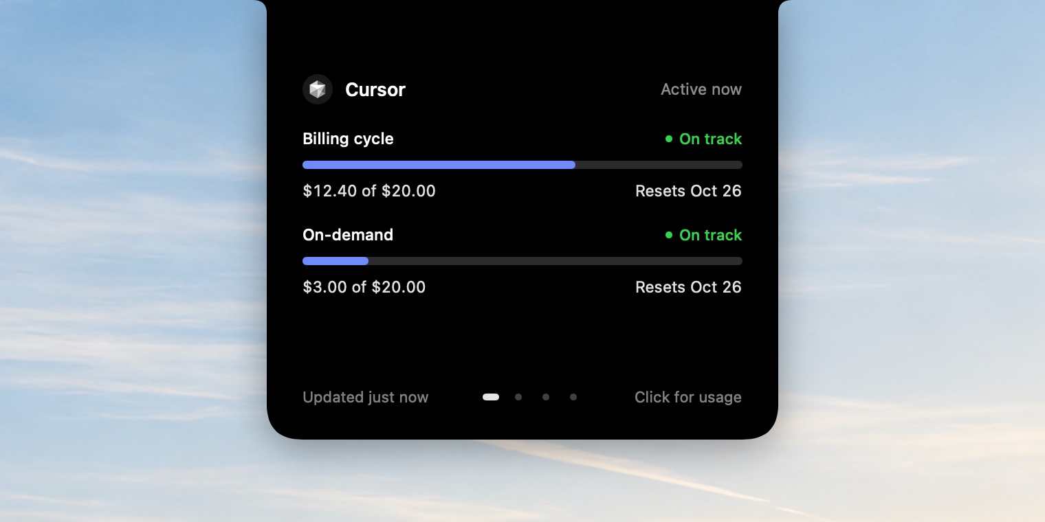 Cursor usage in the notch